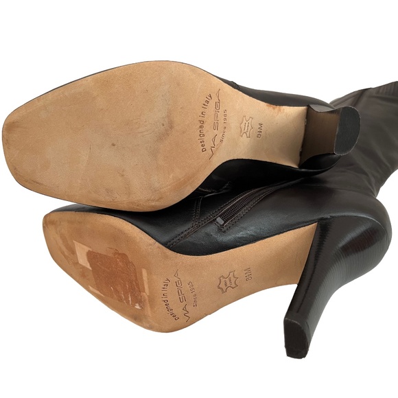 Espresso Leather Tall Boots - Picture 11 of 15